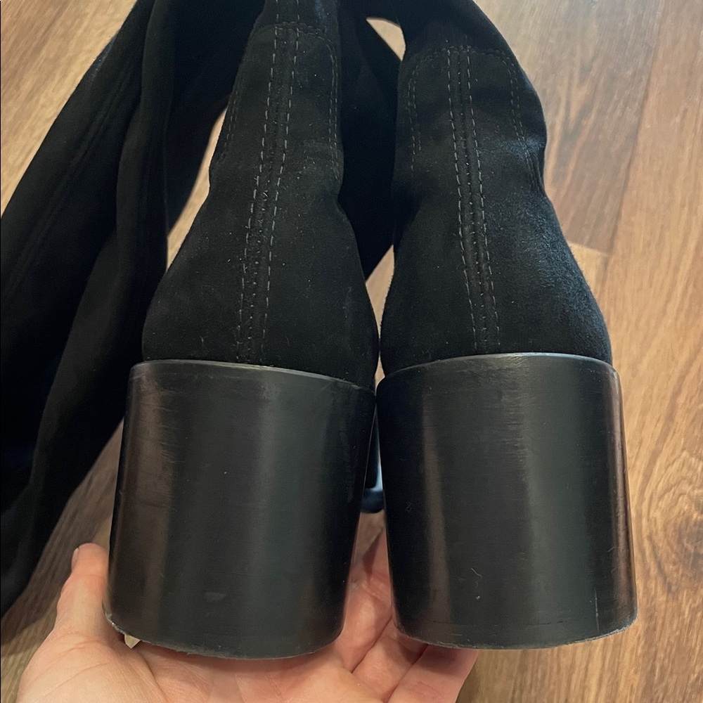 Stuart Weitzman 5050 Finn 55mm Suede Knee High Boots - Picture 6 of 7